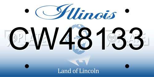 CW48133 Illinois License Plate