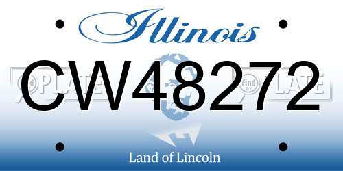 CW48272 Illinois License Plate