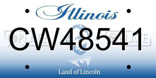 CW48541 Illinois License Plate