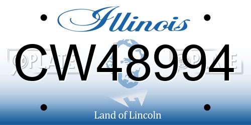 CW48994 Illinois License Plate