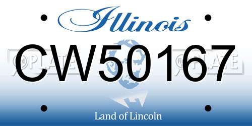 CW50167 Illinois License Plate