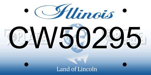 CW50295 Illinois License Plate