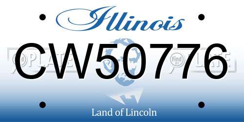 CW50776 Illinois License Plate