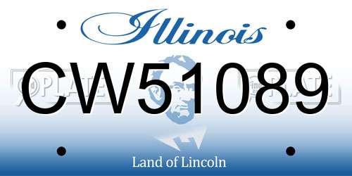 CW51089 Illinois License Plate