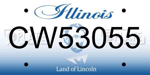 CW53055 Illinois License Plate