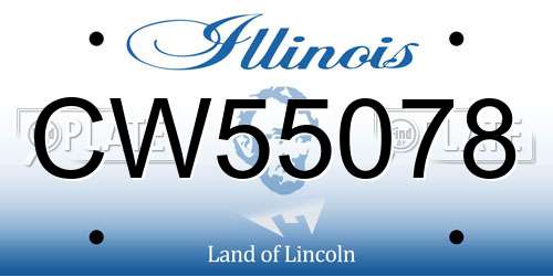 CW55078 Illinois License Plate