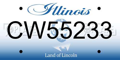 CW55233 Illinois License Plate