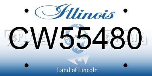CW55480 Illinois License Plate