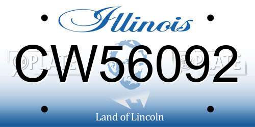 CW56092 Illinois License Plate