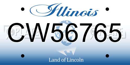 CW56765 Illinois License Plate