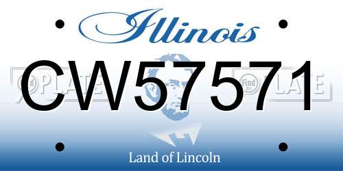 CW57571 Illinois License Plate