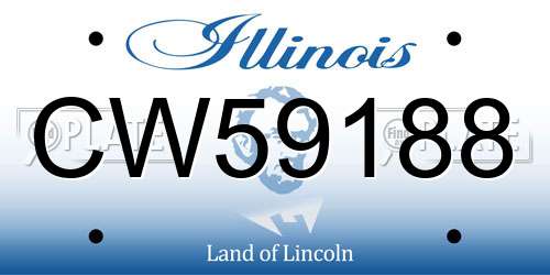 CW59188 Illinois License Plate