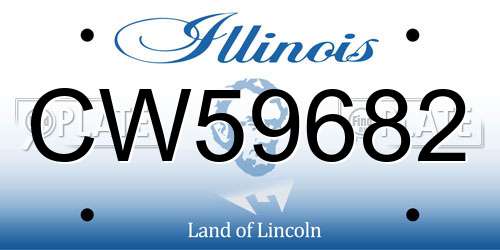 CW59682 Illinois License Plate