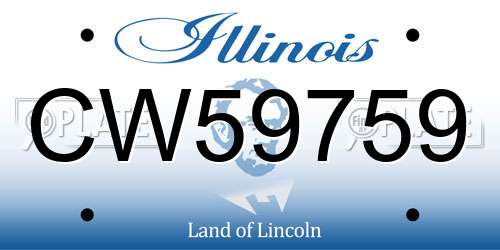 CW59759 Illinois License Plate
