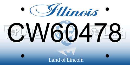 CW60478 Illinois License Plate