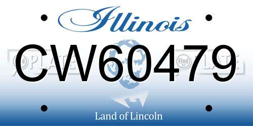 CW60479 Illinois License Plate