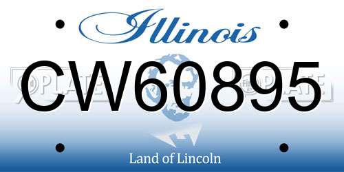 CW60895 Illinois License Plate