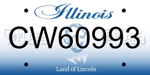 CW60993 Illinois License Plate