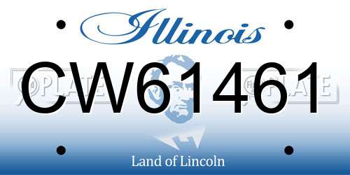 CW61461 Illinois License Plate