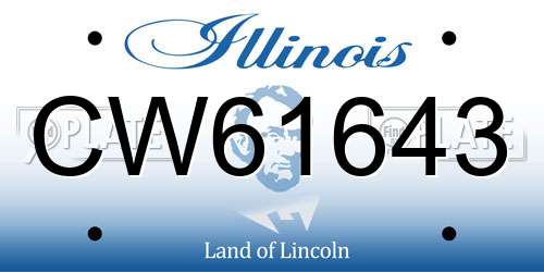 CW61643 Illinois License Plate
