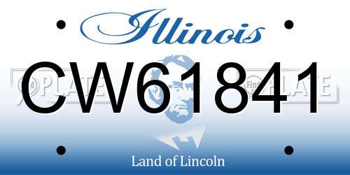 CW61841 Illinois License Plate