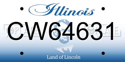 CW64631 Illinois License Plate