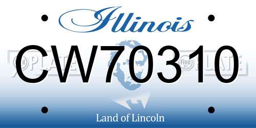 CW70310 Illinois License Plate