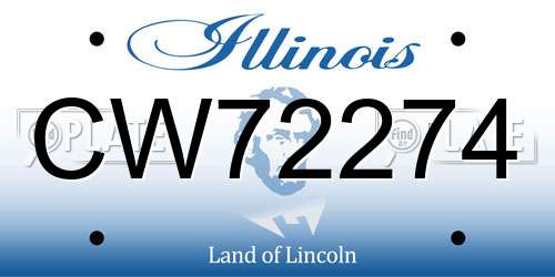 CW72274 Illinois License Plate