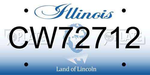CW72712 Illinois License Plate