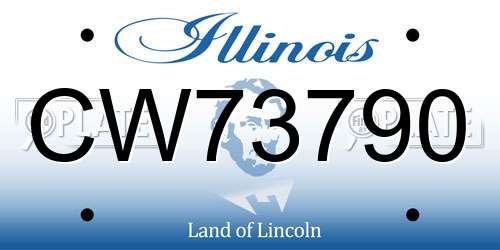 CW73790 Illinois License Plate