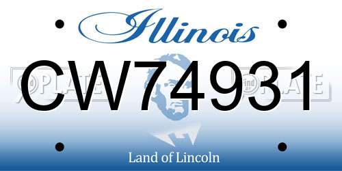 CW74931 Illinois License Plate