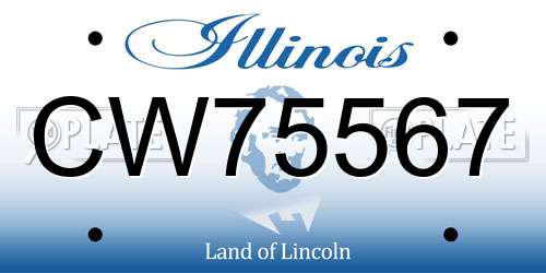 CW75567 Illinois License Plate