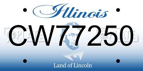 CW77250 Illinois License Plate