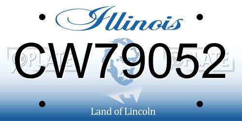 CW79052 Illinois License Plate