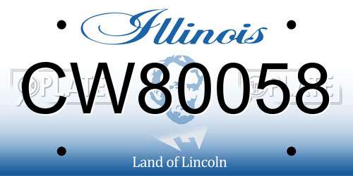 CW80058 Illinois License Plate