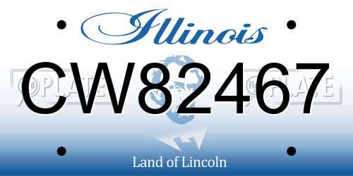 CW82467 Illinois License Plate