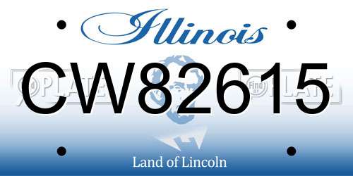 CW82615 Illinois License Plate