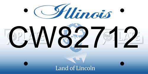 CW82712 Illinois License Plate