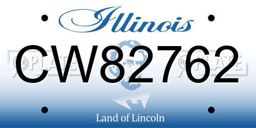 CW82762 Illinois License Plate