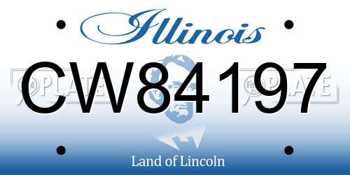 CW84197 Illinois License Plate