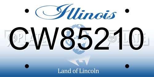 CW85210 Illinois License Plate