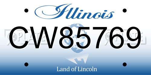 CW85769 Illinois License Plate