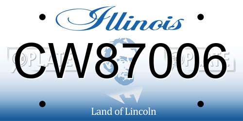 CW87006 Illinois License Plate
