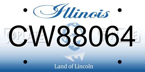 CW88064 Illinois License Plate