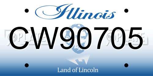 CW90705 Illinois License Plate