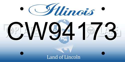 CW94173 Illinois License Plate