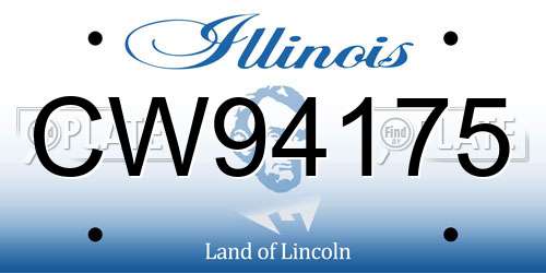 CW94175 Illinois License Plate