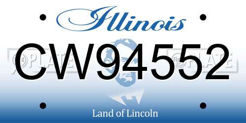 CW94552 Illinois License Plate