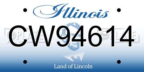 CW94614 Illinois License Plate