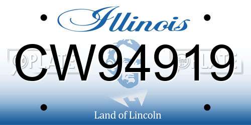CW94919 Illinois License Plate